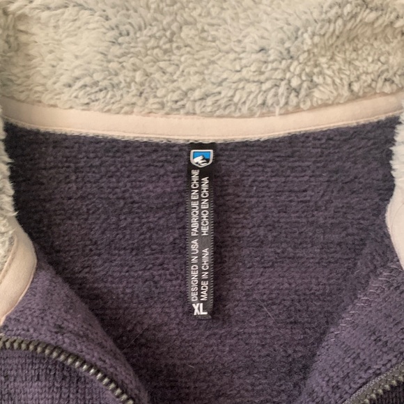 Kuhl Sweater Sz XL Skiing Gorpcore Winter Weather Sherpa 1/4 Zip EUC - Picture 2 of 14